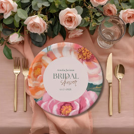 Prato De Papel bright and bold vibrant floral bridal shower