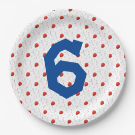 Prato De Papel Bright Balloons e Confetti Aniversário