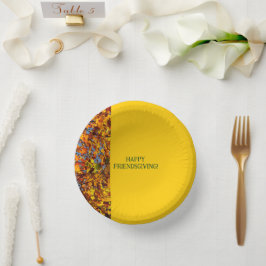 Prato De Papel Bright Dourada Sai do Dia de Ação de Graças
