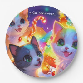 Prato De Papel Brilho de Natal Encantado