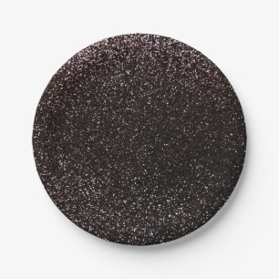 Prato De Papel Brilho preto