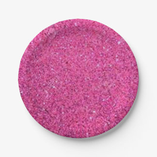 Prato De Papel Brilho Rosa