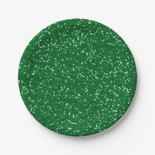Prato De Papel Brilho verde à moda