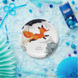 Prato De Papel Brincadeira Brincadeira Fox Birthday