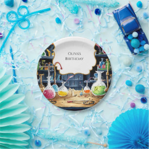 Prato De Papel Brincadeira Cientista do Laboratório de Química