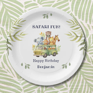 Prato De Papel Brincadeira Selva Safari Aniversário
