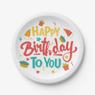 Prato De Papel Brincadeiras de Papel de Aniversário