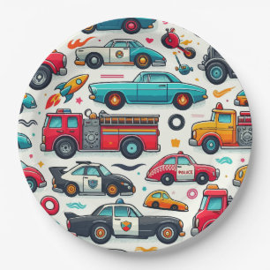 Prato De Papel Brinquedos de carros