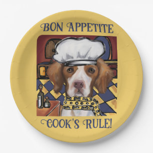 Prato De Papel Brittany Spaniel