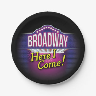 Prato De Papel 'Broadway Here I Vem!'