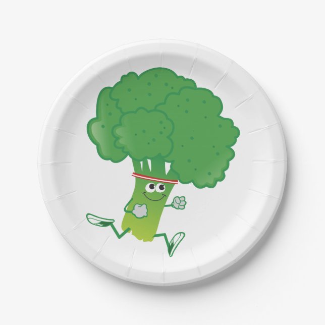 Prato De Papel Broccoli em Execução Retroativa (Frente)