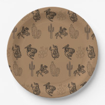 Bronc Cowboys e Cactus Paper Party Placas