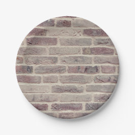 Prato De Papel Brown Brick Wall