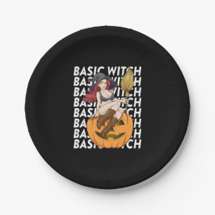Prato De Papel Bruxa Básica Halloween Costume Engraçado Sarcástic