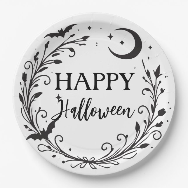 Prato De Papel Bruxaria Wiccanas Mágicas e Caprichosas de Hallowe (Frente)