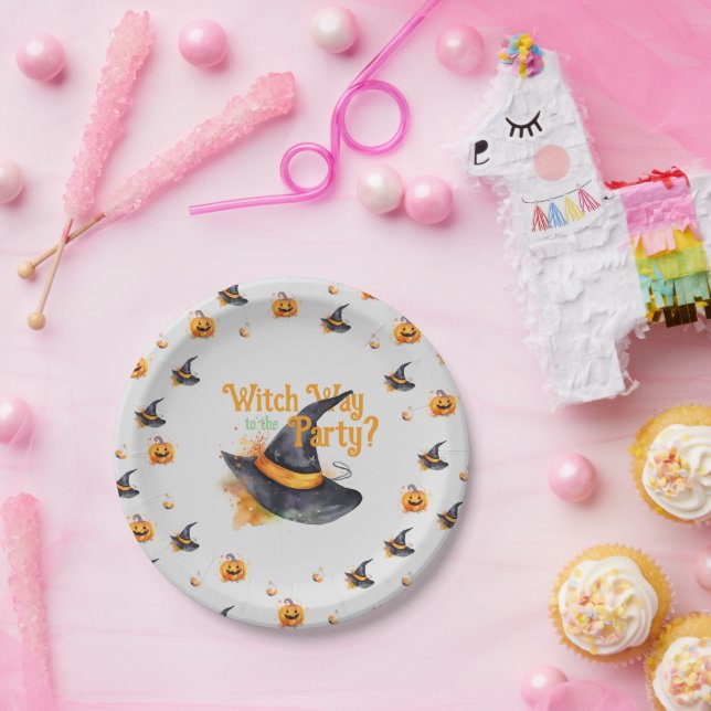 Prato De Papel Bruxo Hat Halloween (Festa)