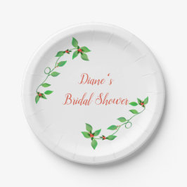 Prato De Papel Buds Rosa no Casamento de Ivy Verde