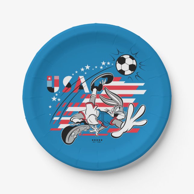 Prato De Papel BUGS BUNNY™ Team USA Soccer Graphic (Frente)