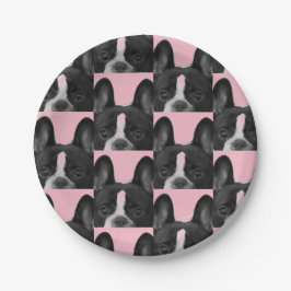 Prato De Papel Buldogue Francês Rosa 4Melissa