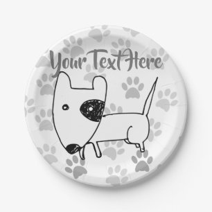 Prato De Papel Bull Terrier inglês