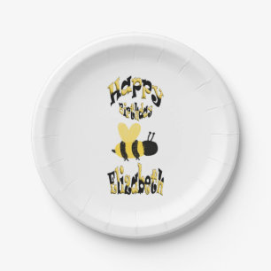 Prato De Papel Bumblebee Único - Desenho Personalizado B-Dia