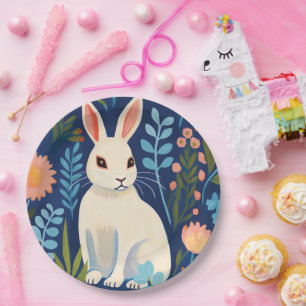 Prato De Papel Bunny Floral