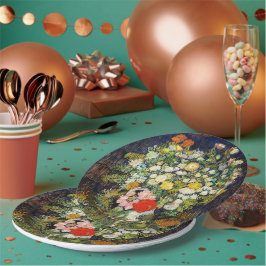 Prato De Papel Buquê de Flores em Vaso por Vincent Van Gogh