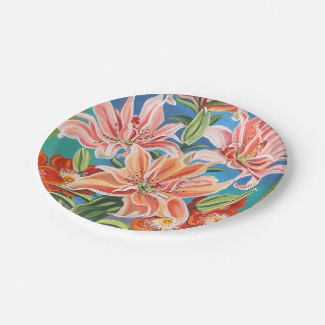 Prato De Papel Buquê na fronteira II (Inclinado)