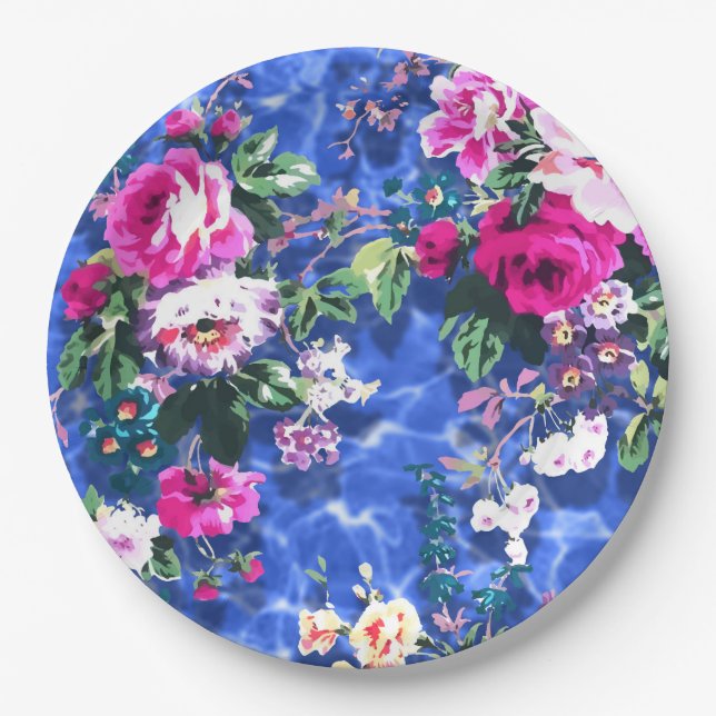 Prato De Papel Buquês com rosas (Frente)