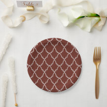 Burgundy Marroquino Lattice Pattern