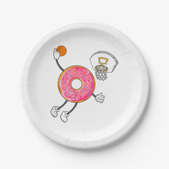 Prato De Papel C Campeão de Comida de Buraco de Donut Molhado (Frente)