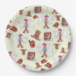 Prato De Papel Cabeleireiro de Placa de Papel e Castanho de Caval