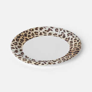 Prato De Papel Cabelo-leopardo