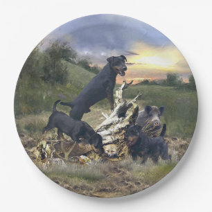 Prato De Papel Caça alemã Terrier (Jagdterrier)