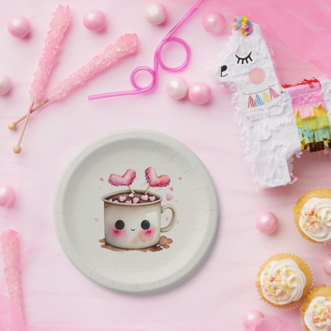 Prato De Papel Cachorro Aquoso De Chocolate De Cana (Festa)