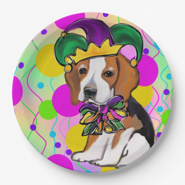 Prato De Papel Cachorro Beagle (Frente)