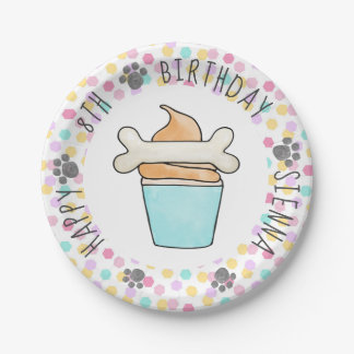 Prato De Papel Cachorro Cachorro Nascido Pawty Dessert Cupcake
