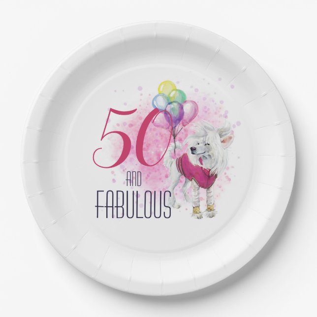 Prato De Papel Cachorro Cinquenta e Fabuloso com Cachorro Aquoso  (Frente)