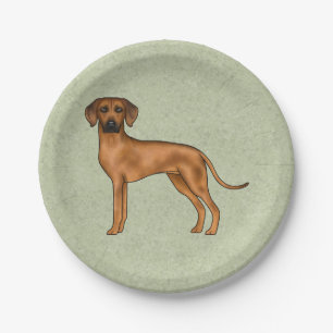 Prato De Papel Cachorro da Raça Leão Africano Ridgeback da Rodési