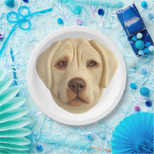 Prato De Papel Cachorro Labrador 3D Inspirado