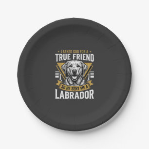 Prato De Papel Cachorro Labrador Amigo Verdadeiro