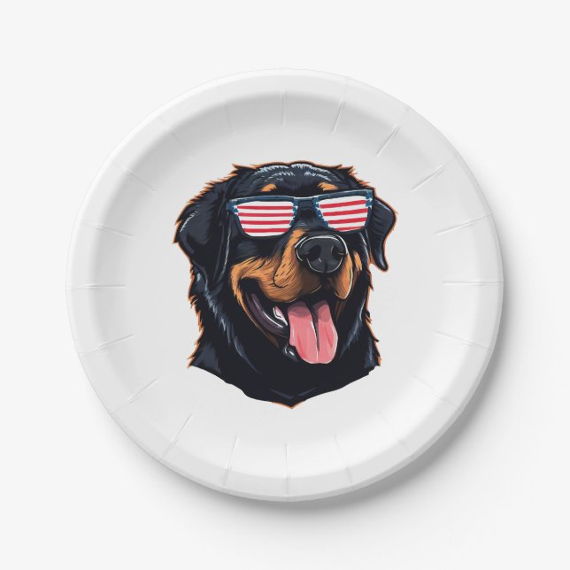 Prato De Papel Cachorro Rottweiler (Frente)