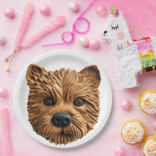 Prato De Papel Cachorro Terrier Australiano Inspirado em 3D