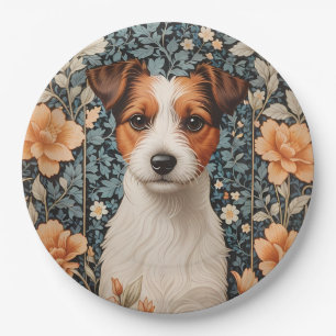 Prato De Papel Cachorro Terrier Jack Russell Fofo Inspirado em Wi