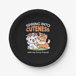 Prato De Papel Cachorros Reproduzíveis com Corvos Flores - Tema d