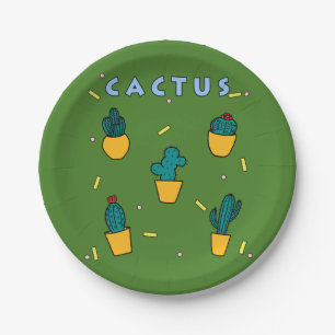 Prato De Papel Cactus