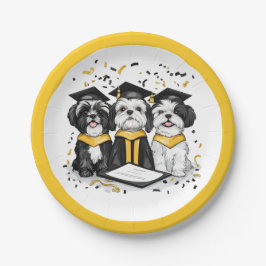 Prato De Papel Cães Shih Tzu Graduados