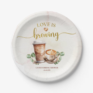 Prato De Papel Café Amor é Criar Placas de Papel Chá de panela
