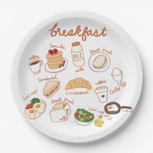 Prato De Papel Café da manhã