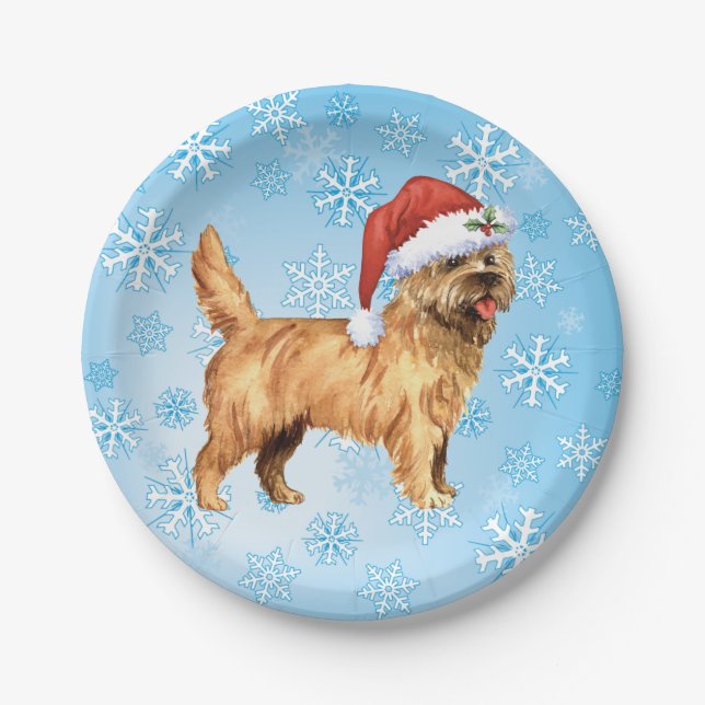 Prato De Papel Cairn Terrier Natal (Frente)